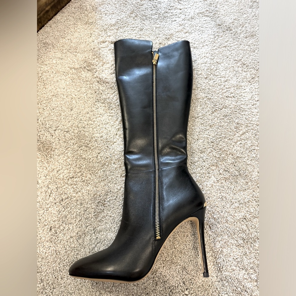 Michael Kors Leather Clara Knee High stiletto Boot Size 9 - Picture 7 of 9